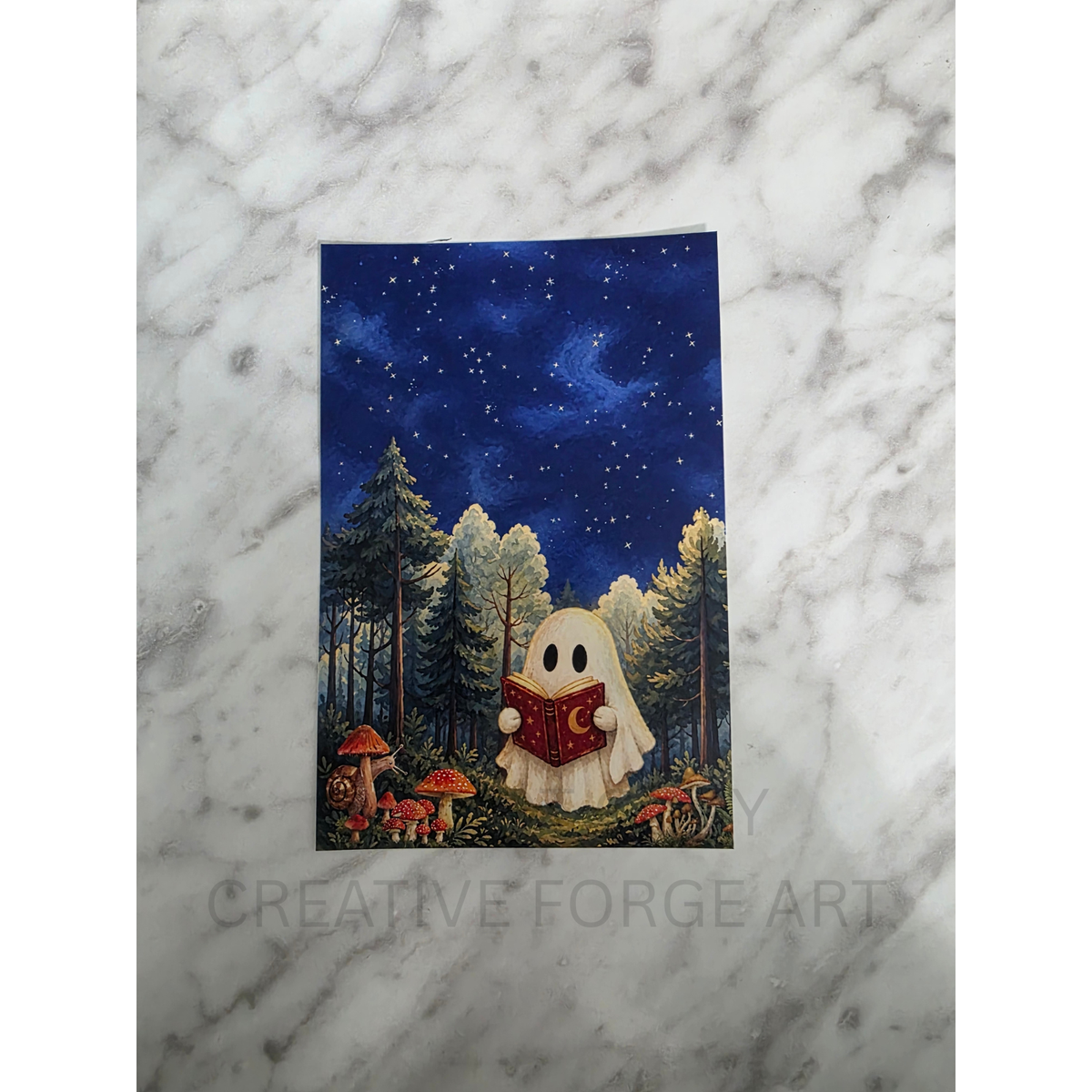 Ghostly Stroll 4x6 Physical Art Print