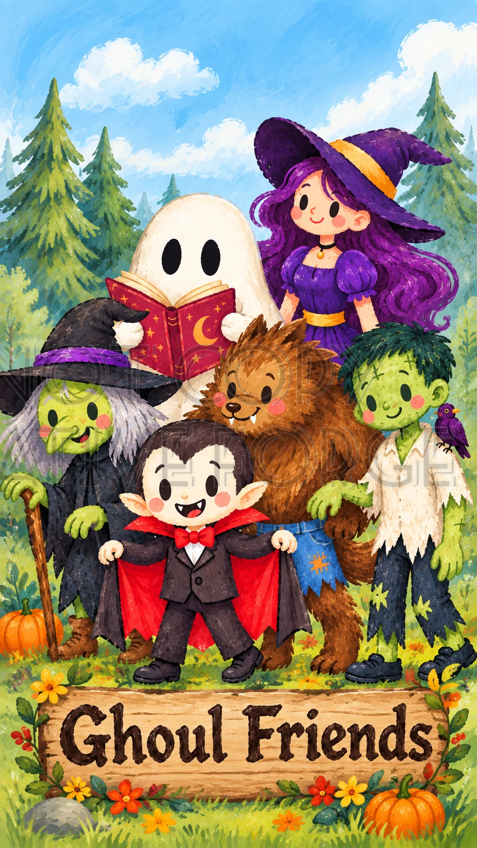 Watermarked - Ghoul Friends 9:16 PNG Download