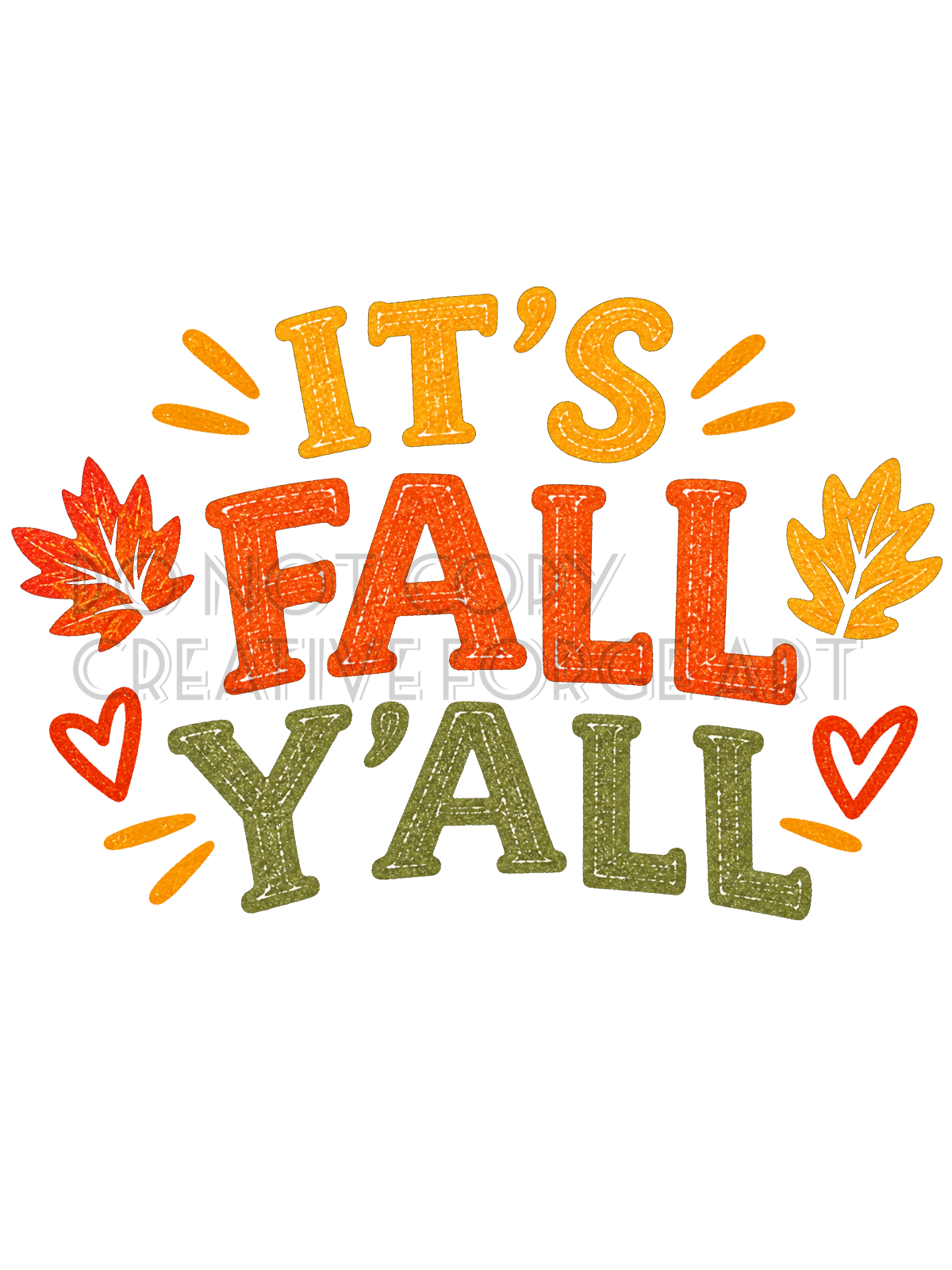Watermarked - It's Fall Yall PNG Sticker Download