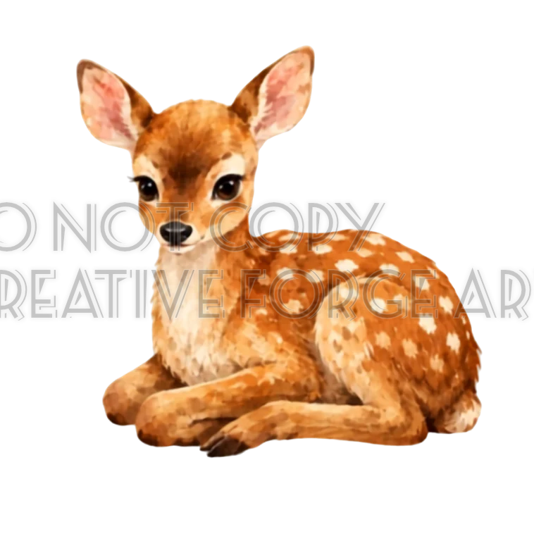 Watermarked - Deer PNG Digital Sticker
