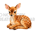 Watermarked - Deer PNG Digital Sticker