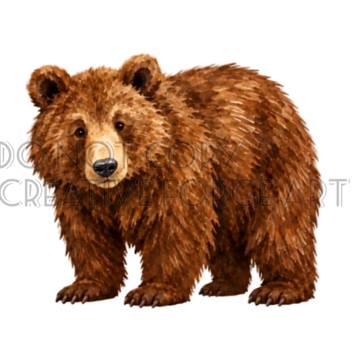 Watermarked - Bear PNG Digital Sticker