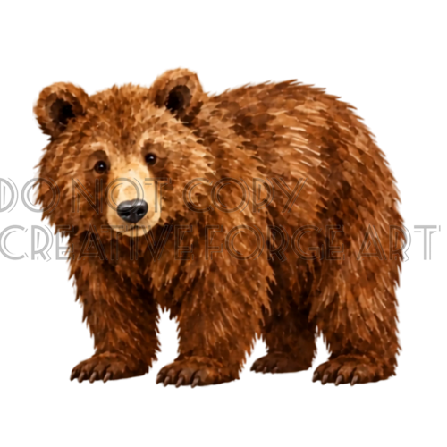 Watermarked - Bear PNG Digital Sticker