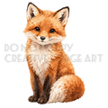 Watermarked - Fox PNG Digital Sticker