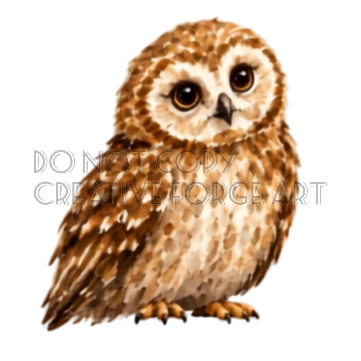 Watermarked - Owl PNG Digital Sticker