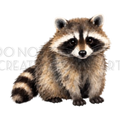 Watermarked - Raccoon PNG Digital Sticker