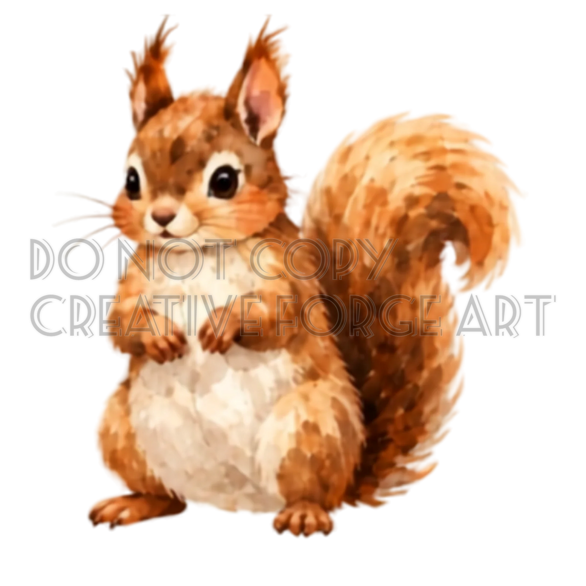 Watermarked - Squirrel PNG Digital Sticker