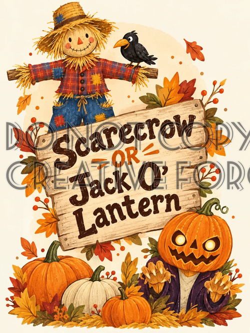 Watermarked - 5 File Halloween Monster Social Media Bundle