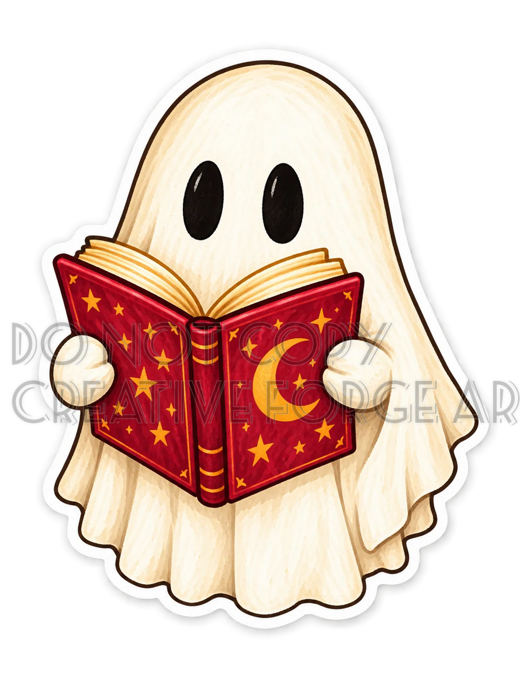 Watermarked - Ghost PNG Digital Sticker