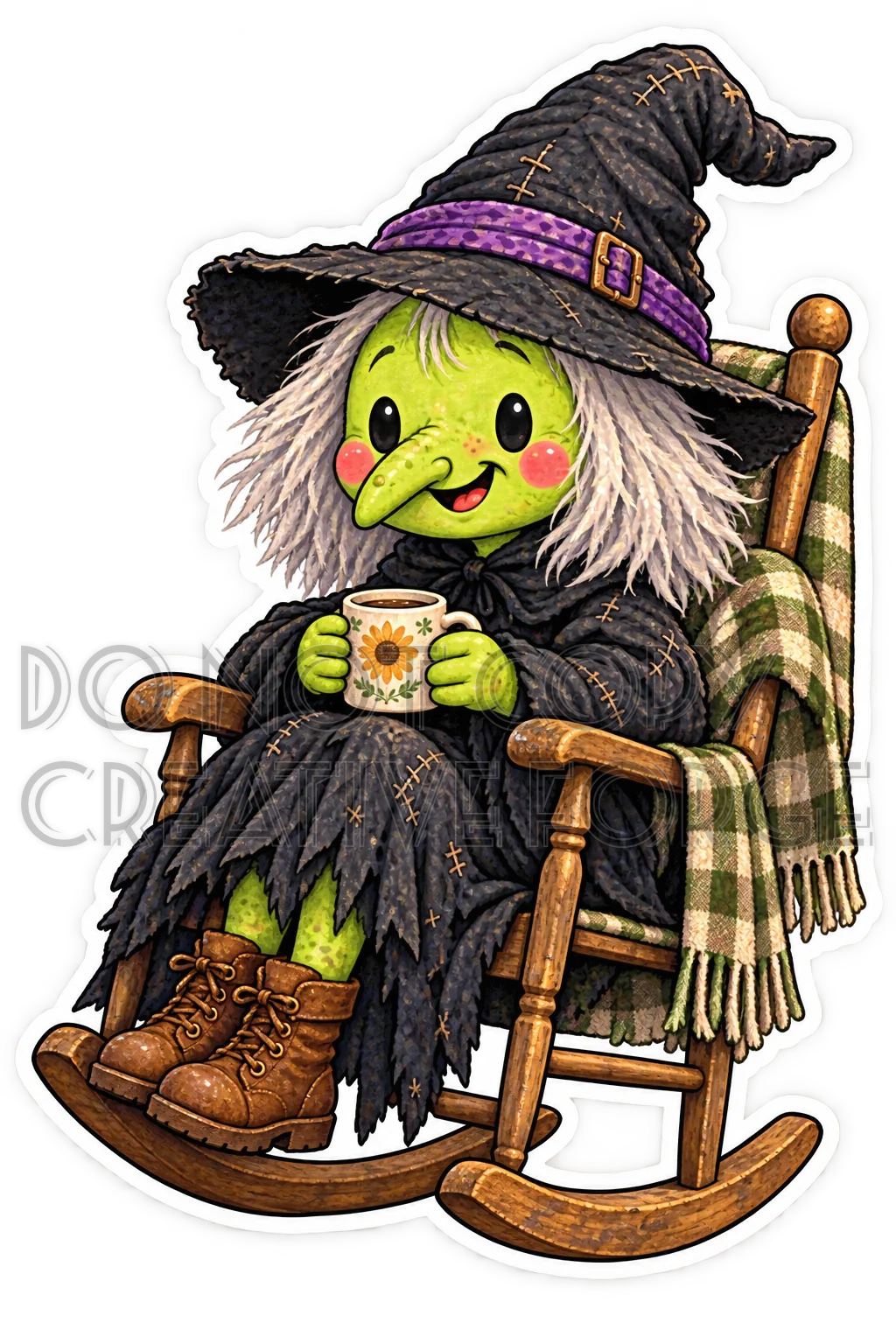 Watermarked - Hag PNG Digital Sticker