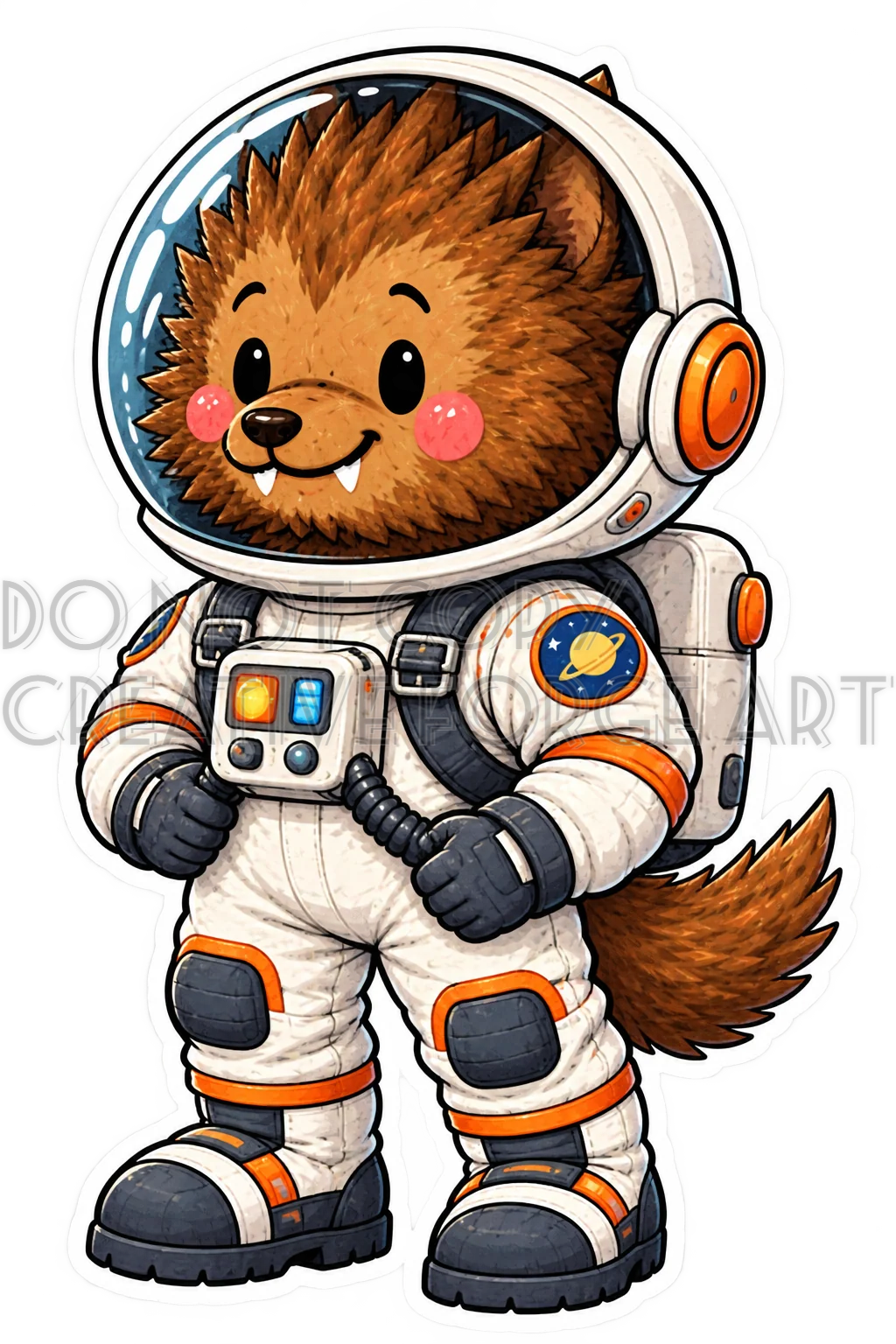 Watermarked - Werewolf PNG Digital Sticker