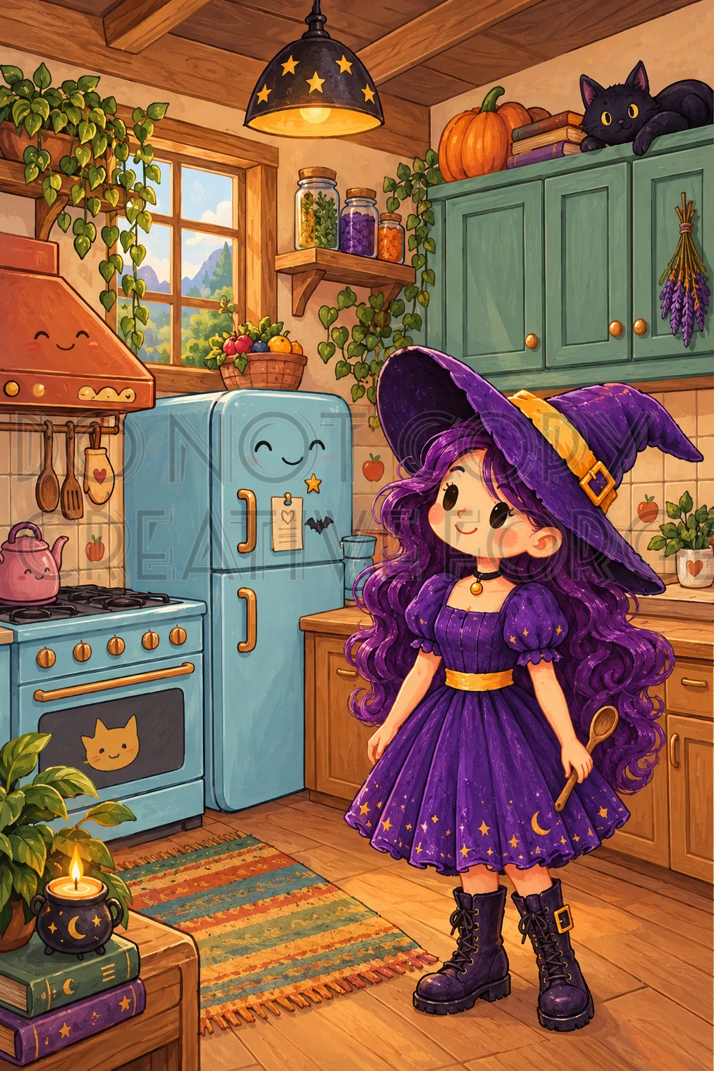 Watermarked - Witch 4x6 PNG Print