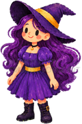 Watermarked - Witch PNG Digital Sticker