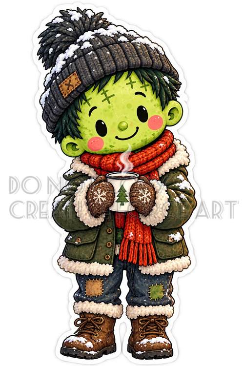 Watermarked - Zombie PNG Digital Sticker